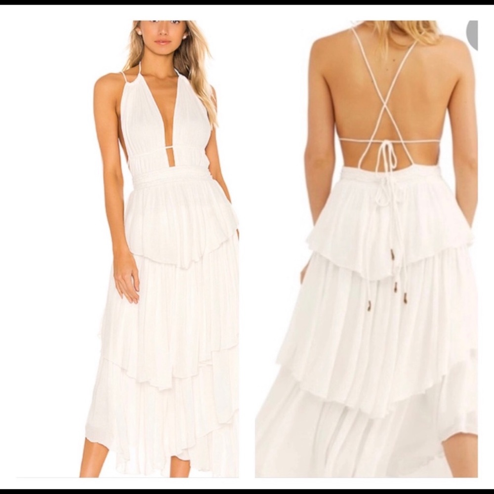 FREE PEOPLE Tiered Gauze Beach Gypsy Dress - Picture 2 of 5